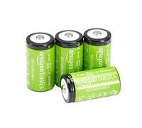 Amazon Basics, 4 batterie ricaricabili C NiMH, 5000 mAh, ricarica fino a 1000 volte, pre-caricate