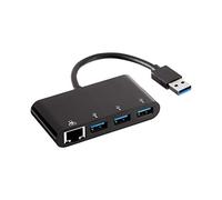Amazon Basics Adattatore a 3 porte USB 3.0 con porta gigabit ethernet 3 USB A 1