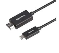 Amazon Basics - Adattatore Unidirezionale di Alta Qualità in Allumino Cavo da USB-C (Sorgente) a HDMI (Display) (Compatibile con Thunderbolt 3), 4K a 60Hz, 1,8m, Nero