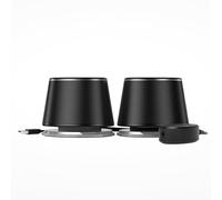 Amazon Basics Altoparlanti per computer Bluetooth e USB con luce blu, Grande, Nero