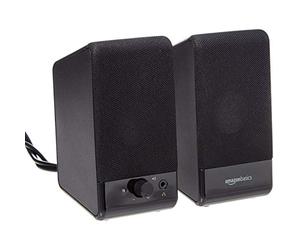 Amazon Basics altoparlanti per computer desktop o PC portatile, alimentazione tramite USB, Nero