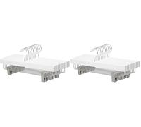 Amazon Basics Appendiabiti in legno con clip, confezione da 20, 36 x 16 cm, bianco