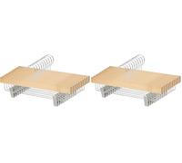 Amazon Basics Appendiabiti in legno con clip, confezione da 20, 36 x 16 cm, naturale