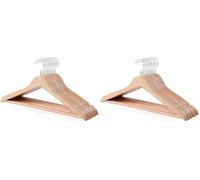Amazon Basics Appendiabiti in legno per abiti, naturale, confezioni da 10 (Confezione da 2)