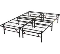 Amazon Basics Base pieghevole per materasso, si monta senza attrezzi, con spazio di conservazione sottostante, per letto singolo, Nero, 135 x 190 x 35.5 cm