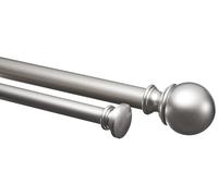 Amazon Basics Bastone doppio per tenda estensibile con terminali a sfera, diametro 19 mm, da 183 a 366 cm, nichel