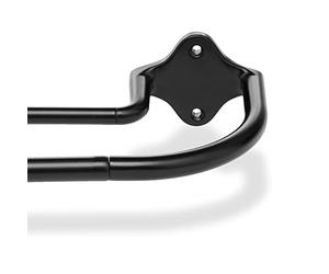 Amazon Basics Bastone per tenda doppio, estensibile, per interni, con asta curva, da 122 a 224 cm, nero