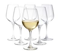 Amazon Basics Bicchieri da Vino Bianco con Stelo, Set da 6 pezzi, 355ml, Lavabili in Lavastoviglie