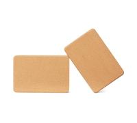 Amazon Basics Blocco Yoga in Sughero Naturale 23 x 15 x 8 cm Set da 2