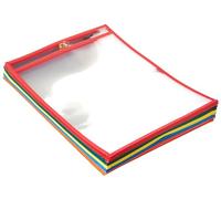 Amazon Basics Buste trasparenti con superficie cancellabile, uso intensivo, misure 21,6 x 28 cm, conf. da 25, Multicolore