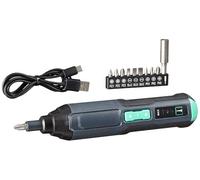 Amazon Basics by SKIL avvitatore elettrico da 3,6V (4V max), include set da 10 punte e cavo USB, nero