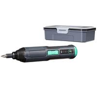 Amazon Basics by SKIL avvitatore elettrico da 3,6V (4V max), include set da 34 punte e cavo USB, nero