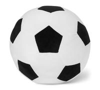 Amazon Basics Calcio Cuscino Peluche, Giocattolo Pupazzo Stile Sport per Letto o Divano, Decorazione Camera Bambini, Bianco e Nero
