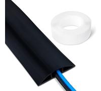 Amazon Basics, Canalina passacavi da pavimento, 1,8 m di lunghezza, 6,35 cm di diametro, nero