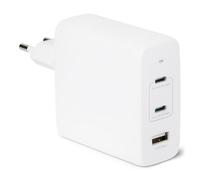 Amazon Basics Caricabatterie da Parete Nano GaN USB-C con Ricarica Rapida, 120W a 3 Porte per Laptop, Tablet e Smartphone, Bianco