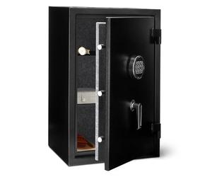 Amazon Basics Cassaforte di sicurezza resistente al fuoco con tastierino Serratura a combinazione elettronica, 60 l, nero, 43 cm x 35 cm x 65.9 cm (L x P x A)