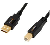 Amazon Basics Cavo 2.0 USB-A maschio/maschio USB-B (4.8 m), Nero, per Personal computer