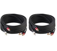 Amazon Basics - Cavo audio RCA da 2 maschio a 2 maschio, 7,5 metri, grigio antracite (Confezione da 2)