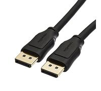 Amazon Basics Cavo da DisplayPort 1.4 con risoluzione video 4K a 120 Hz e 8K a 60 Hz, supporta HDR, 0.9 m, Nero