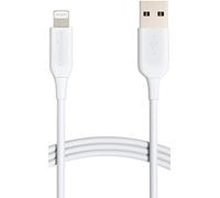 Amazon Basics Cavo di ricarica Lightning a USB-A, certificato MFi, serie Advanced, per iPhone, bianco, 1.8 m