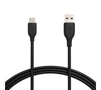 Amazon Basics Cavo di ricarica rapida da USB-C a USB-A 2.0, velocità 480 Mbps, certificato USB-IF, per Apple iPhone 16/15, iPad, Samsung Galaxy, tablet, laptop, 1.8 m, nero