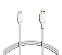 Amazon Basics Cavo di ricarica rapido da USB-C a USB-A 2.0 per telefoni Android, velocità 480 Mbps, certificato USB-IF, per Apple iPhone 16/15, iPad, Samsung Galaxy, tablet, laptop, 1.8 m, bianco