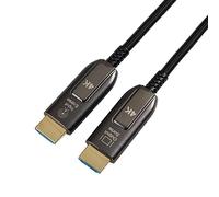 Amazon Basics Cavo HDMI in fibra ottica ad alta velocità intrecciato, 10 m, Nero