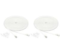 Amazon Basics Cavo Patch per connessione Internet, Piatto RJ45 Cat-7, 10 Gigabit Ethernet, 15.2 m, Bianco (Confezione da 2)