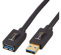 Amazon Basics Cavo prolunga 3.0 USB-A maschio/USB-A femmina, 1 m, Confezione da 2, Nero