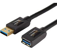 Amazon Basics Cavo prolunga USB-A 3.0 maschio/A femmina, 1.8 m, confezione da 2, Nero