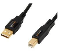 Amazon Basics Cavo USB 2.0, A-maschio a B-maschio, con connettori placcati in oro (3 m) per Stampante, Nero