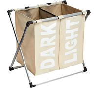 Amazon Basics - Cesto per il bucato a doppio scomparto, Beige