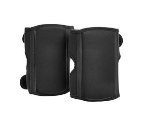 Amazon Basics Comode ginocchiere da lavoro sopra/sotto il ginocchio, con protezione regolabile, 21,6 cm, taglia unica, 1 paio, 2 pezzi, nero