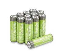 Amazon Basics Confezione da 12 batterie AA NiMH ricaricabili ad alta capacità, 2400 mAh, 1,2 V, ricaricabili fino a 400 volte, precaricate