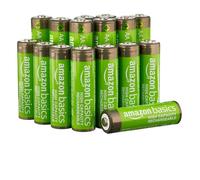 Amazon Basics confezione da 16 batterie ricaricabili AA NiMH ad alta capacità, 2400 mAh, 1,2 V, ricaricabili fino a 400 volte, precaricate