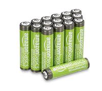 Amazon Basics confezione da 16 batterie ricaricabili AAA NiMH ad alta capacità, 850 mAh, 1,2 V, ricaricabili fino a 500 volte, precaricate
