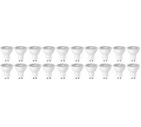 Amazon Basics Confezione da 20 faretti LED GU10, 4.7 W (equivalente a 50 W), luce bianca calda, non dimmerabili