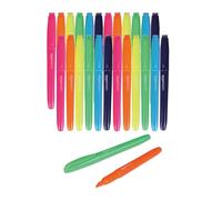 Amazon Basics - Confezione da 24 Evidenziatori con 6 Colori Fluo Assortiti, Punta a Scalpello Robusta, Penne Adatte ad Adulti e Bambini, Multicolore