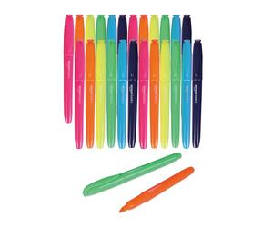Amazon Basics - Confezione da 24 Evidenziatori con 6 Colori Fluo Assortiti, Punta a Scalpello Robusta, Penne Adatte ad Adulti e Bambini, Multicolore