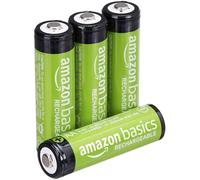 Amazon Basics Confezione da 4 batterie AA NiMH ricaricabili, 2000 mAh, 1,2 V, ricaricabili fino a 1000 volte, precaricate