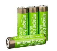 Amazon Basics Confezione da 4 batterie AA NiMH ricaricabili ad alta capacità, 2400 mAh, 1,2 V, ricaricabili fino a 400 volte, precaricate