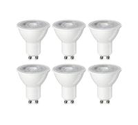 Amazon Basics - Confezione da 6 faretti LED GU10, 4.7 W (equivalente a 50 W), luce bianca calda, non dimmerabili
