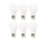Amazon Basics Confezione da 6 lampadine a LED 8.5 Watts professionali, con attacco Edison E27, piccole, equivalenti a 60W, Luce Bianca Calda, non dimmerabili