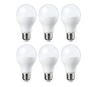 Amazon Basics Confezione da 6 lampadine a LED, con attacco Edison E27, piccole, da 13 W (equivalenti a 100 W), luce bianca calda, non dimmerabili
