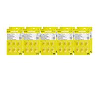 Amazon Basics Confezione da 60 batterie zinco-aria per apparecchi acustici, misura 10, 1,45 Volt, linguetta gialla, durata 4 anni, Confezione Sicura per Bambini (Usare le Forbici per Aprire)