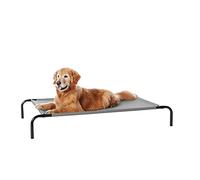 Amazon Basics Cooling Breathable Elevated Dog Bed with Metal Frame for Large Dogs, 51 x 31 x 8 Inch, Grey