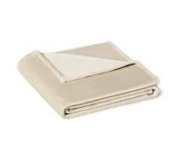 Amazon Basics Coperta in Pile Morbido e Soffice, Plaid da Divano Confortevole non Riscaldato, 127cm x 152cm, Beige | Coperta Morbida, Soffice, Calda e Avvolgente, per Poltrona e Divano