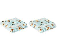 Amazon Basics Coperta in Pile Ultra-Morbido per Bambini, 127 x 152 cm, Amici del Bosco (Confezione da 2)