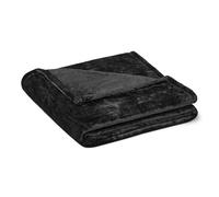 Amazon Basics Coperta Plaid in Morbido e Soffice Pile, Plaid da Divano Confortevole, Non Elettrico, 127cm x 152cm, Nero