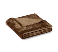 Amazon Basics Coperta Plaid in Morbido e Soffice Pile, Plaid da Divano Confortevole, Non Elettrico, 127cm x 152cm, Marrone